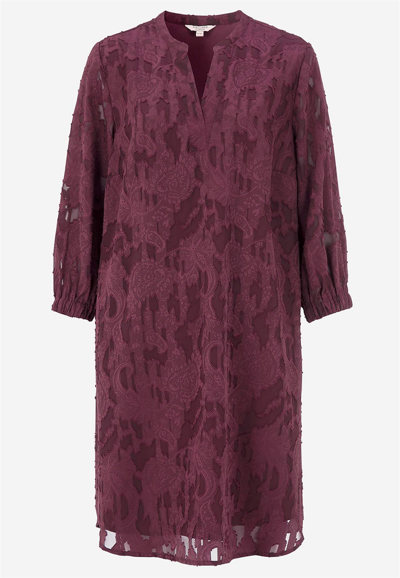 Jacquardvævet, næsten gennemsigtig kjole