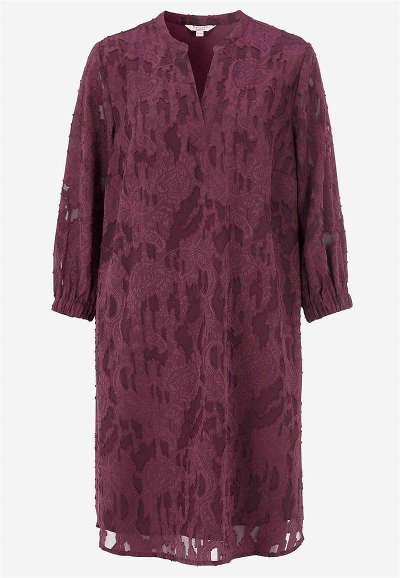 Jacquardvævet, næsten gennemsigtig kjole