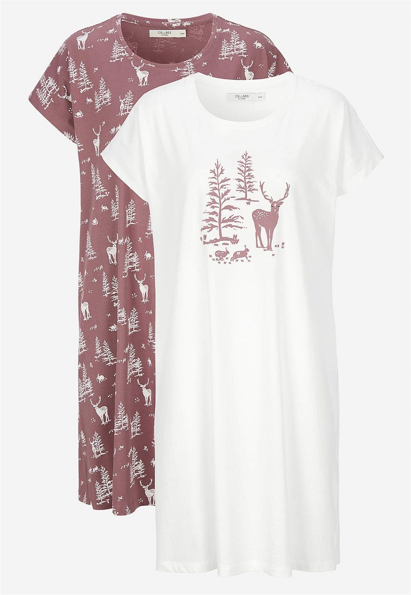 Kortærmet natkjole 2-pack