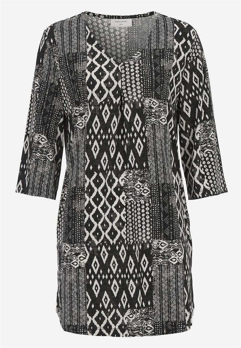 Mønstret jerseytunika med lommer