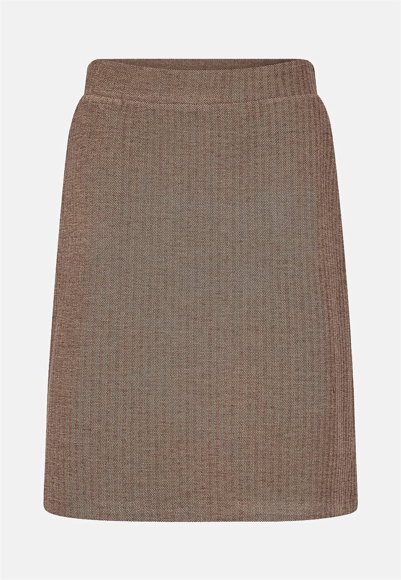 Sildebensmønstret jerseynederdel