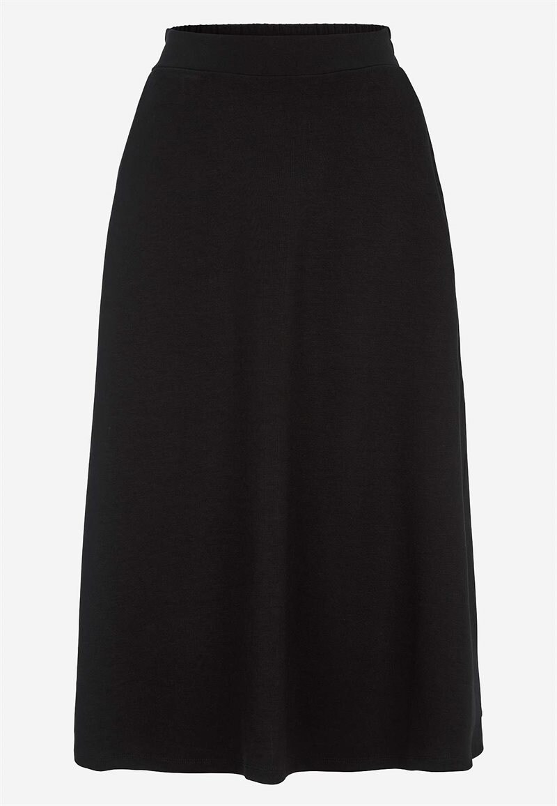 Superblød jerseynederdel