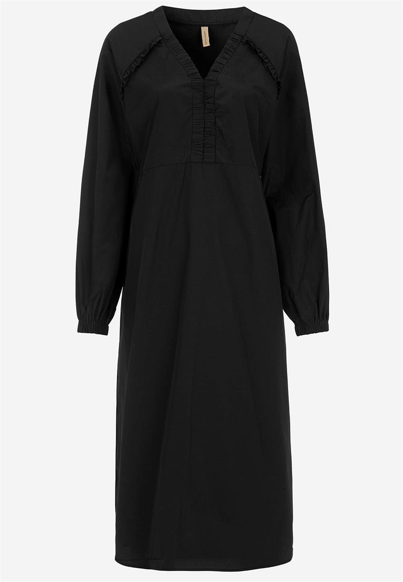 Vævet kjole i poplin