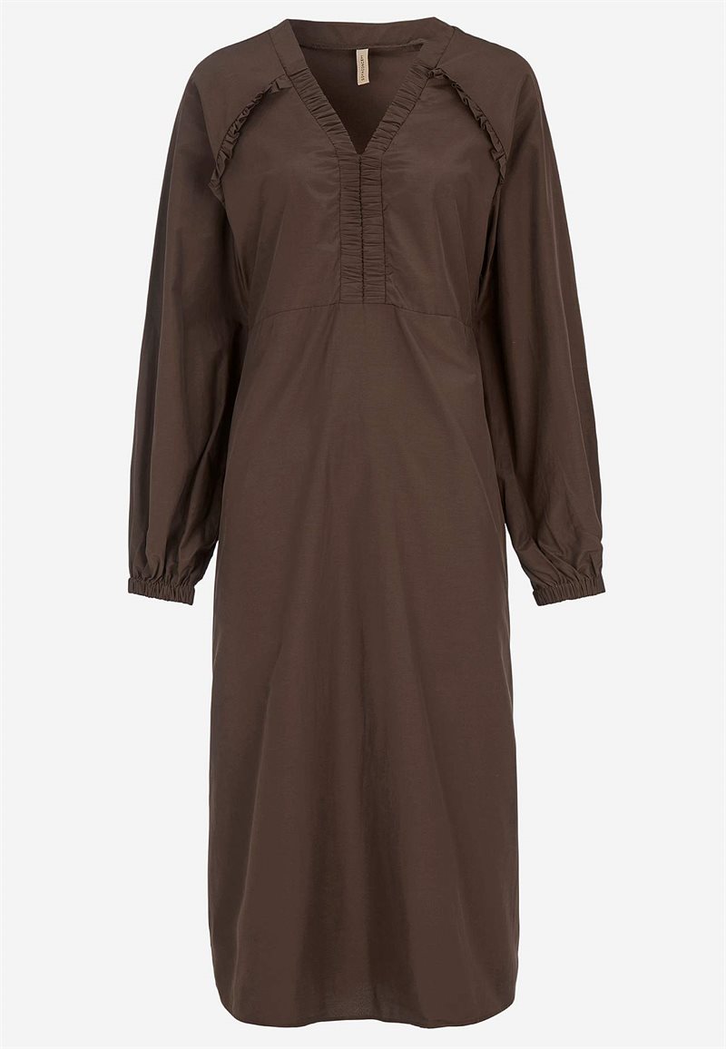 Vævet kjole i poplin