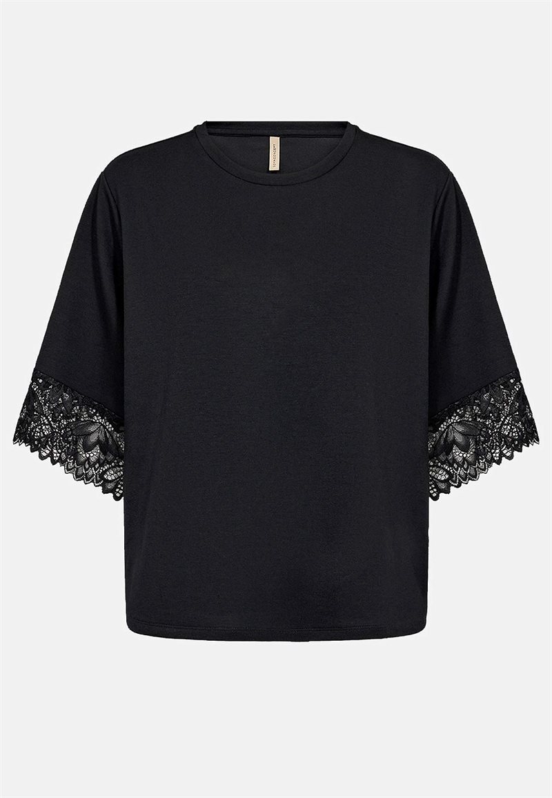 Superblød jerseytop med blonde