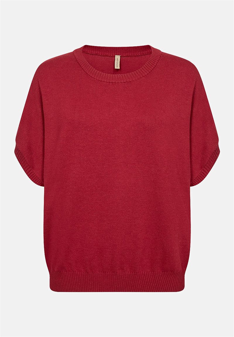 Kortærmet fintstrikket trøje