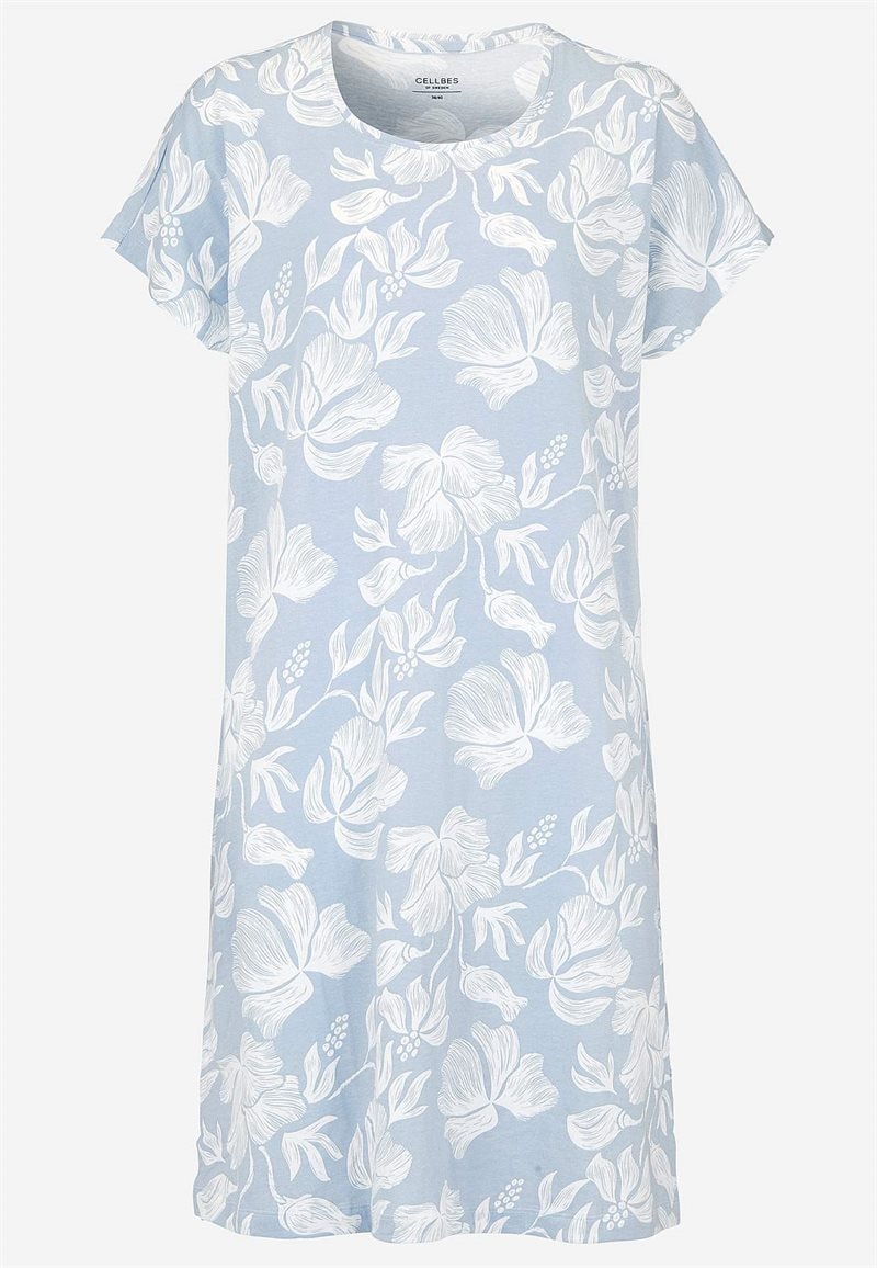 Kortærmet natkjole i jersey