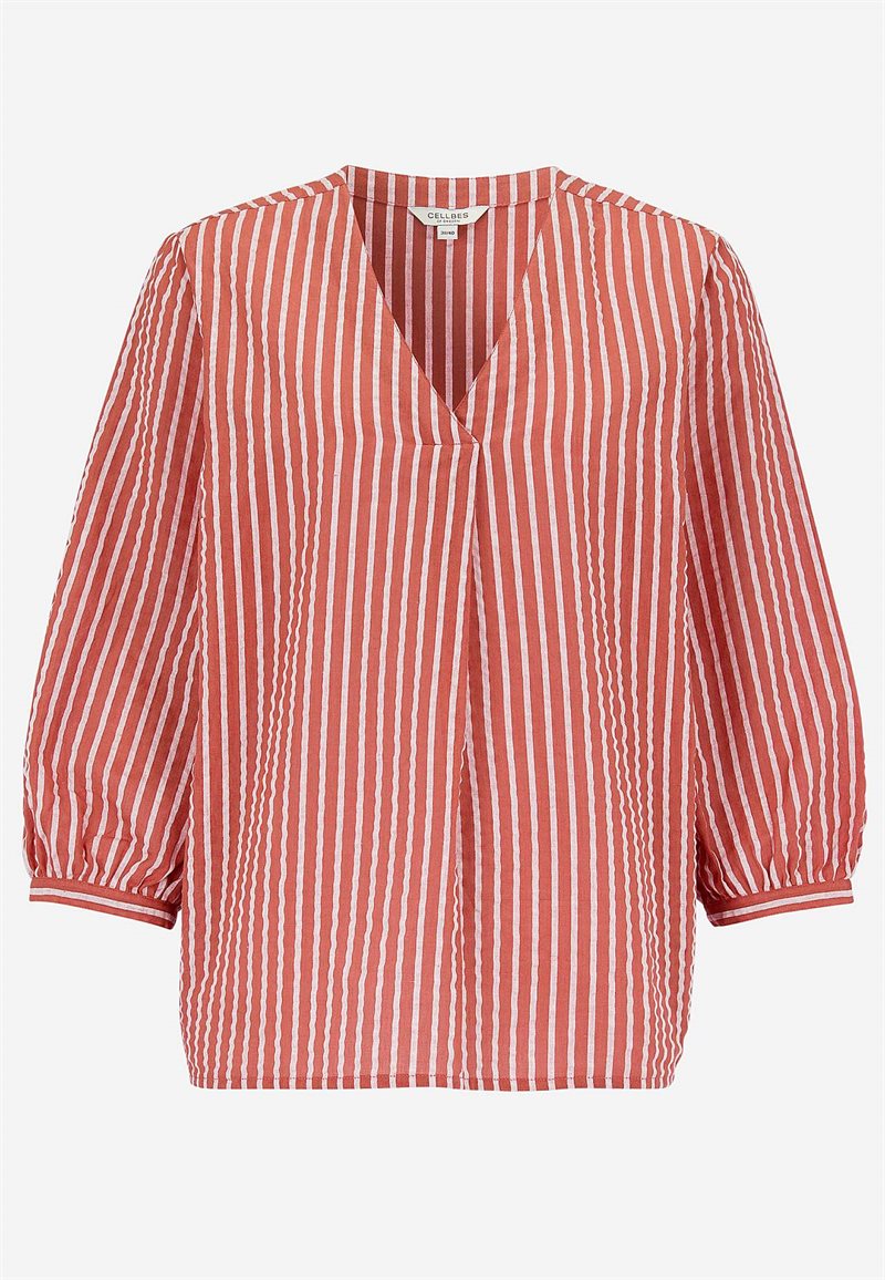 Bluse i seersucker
