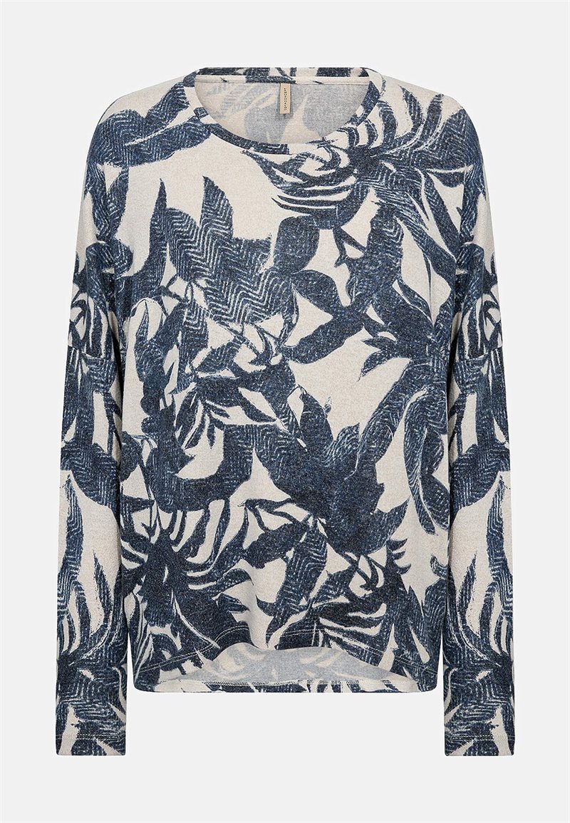 Ultrablød, mønstret jerseytop