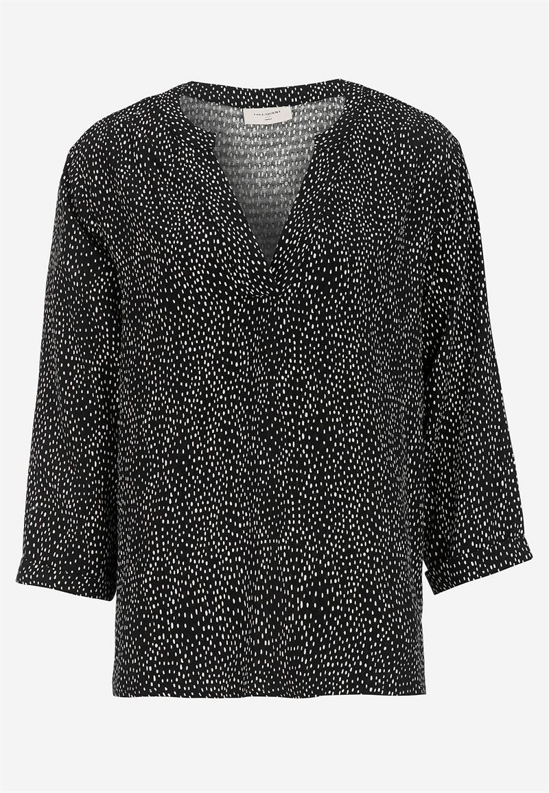 Jacquardvævet bluse