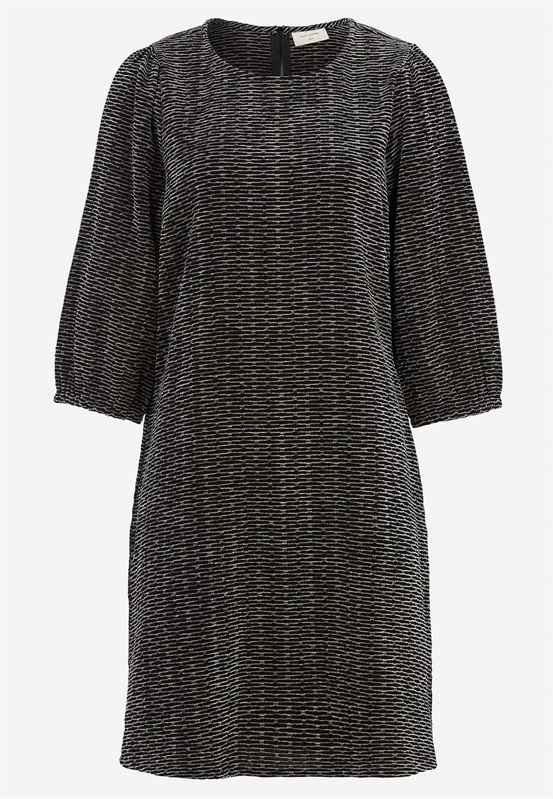 Jacquardvævet kjole med lommer