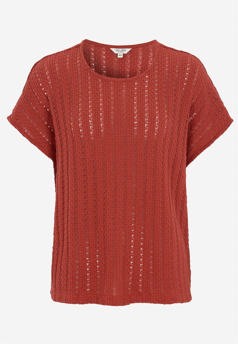 Jerseytop med hulmønster