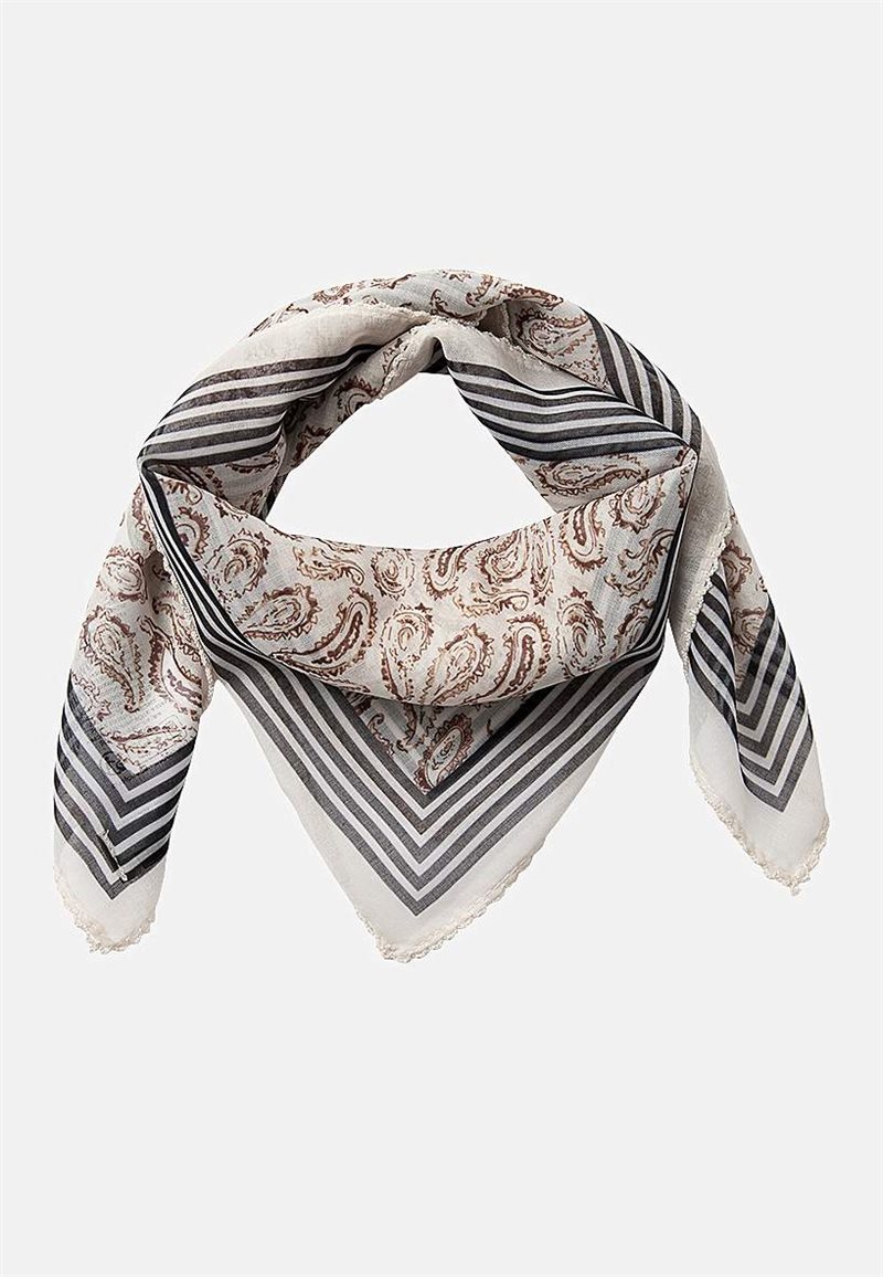 Næsten gennemsigtigt, mønstret sjal