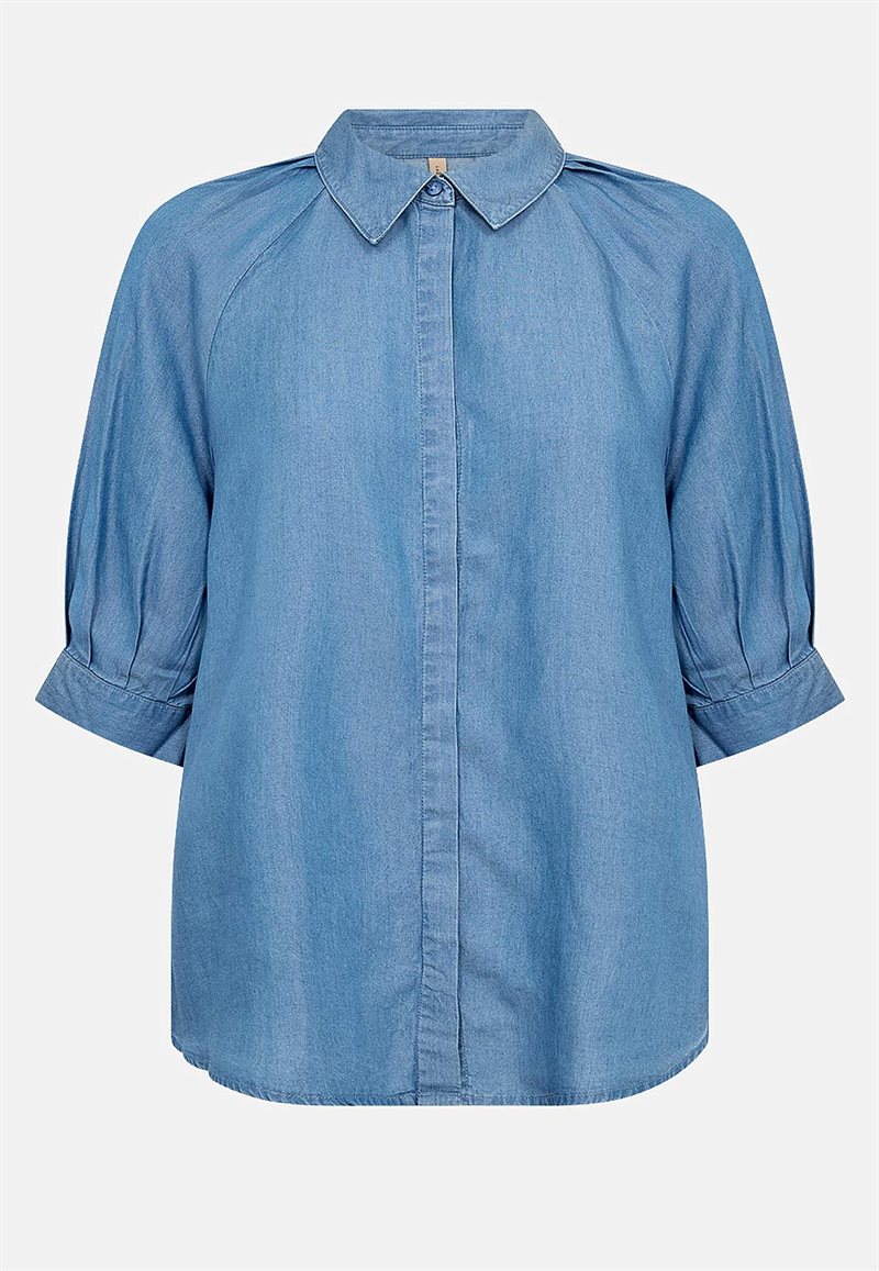 Kortærmet cowboyskjorte i lyocell