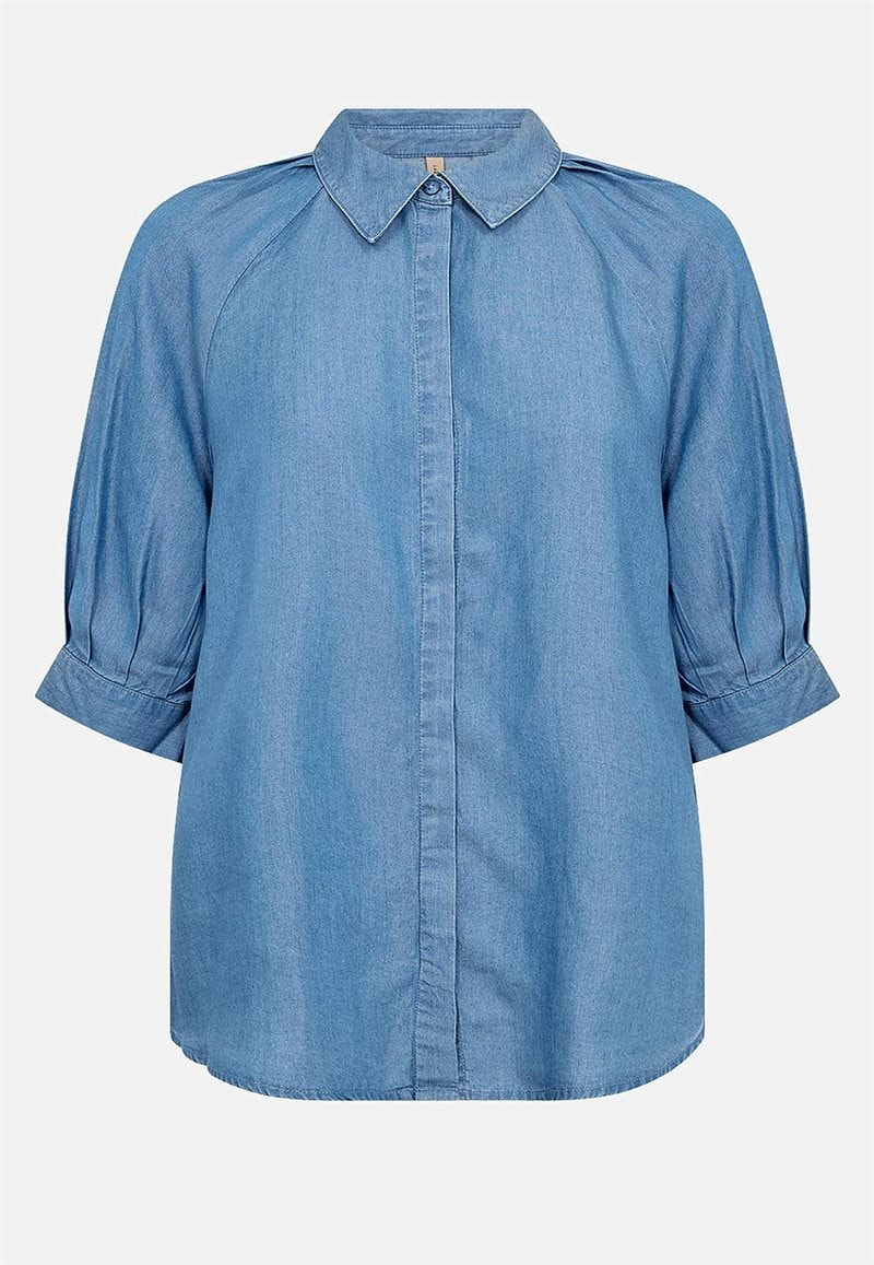 Kortærmet cowboyskjorte i lyocell