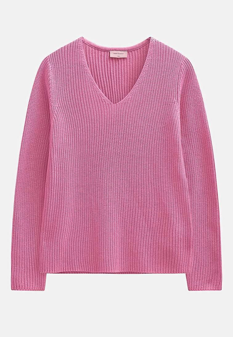 Ribstrikket bomuldstrøje