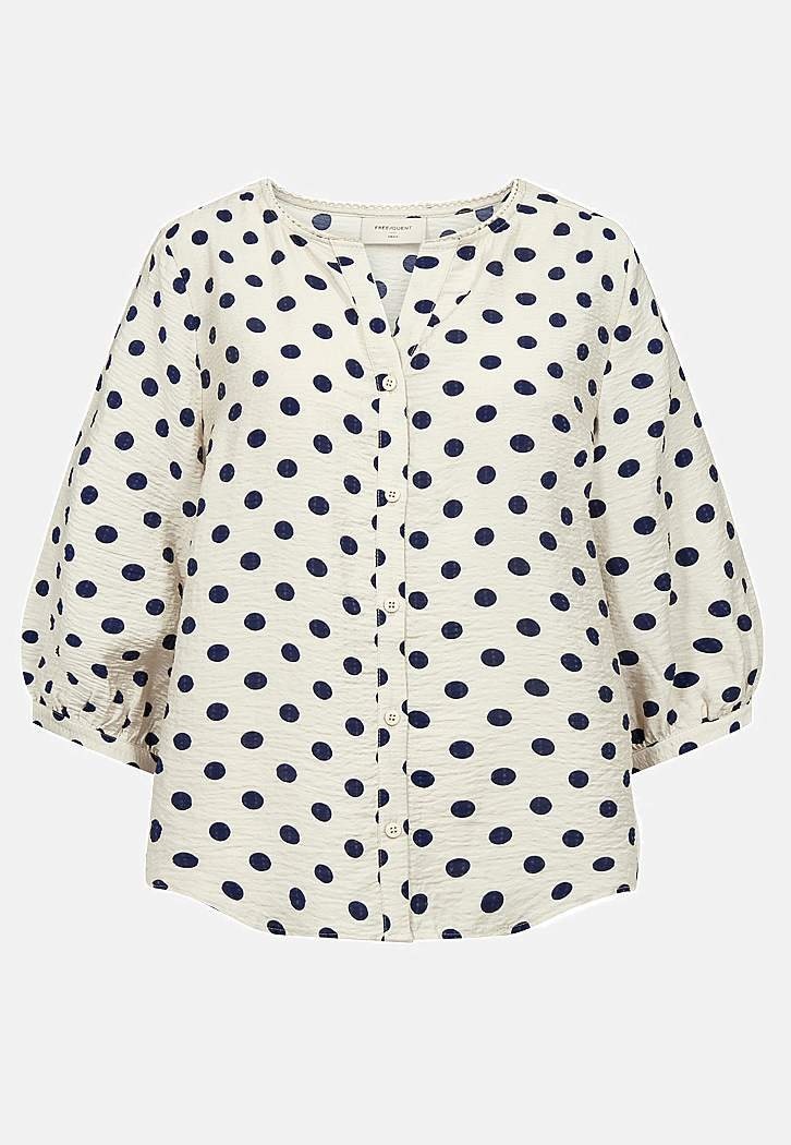 Prikket, vævet bluse