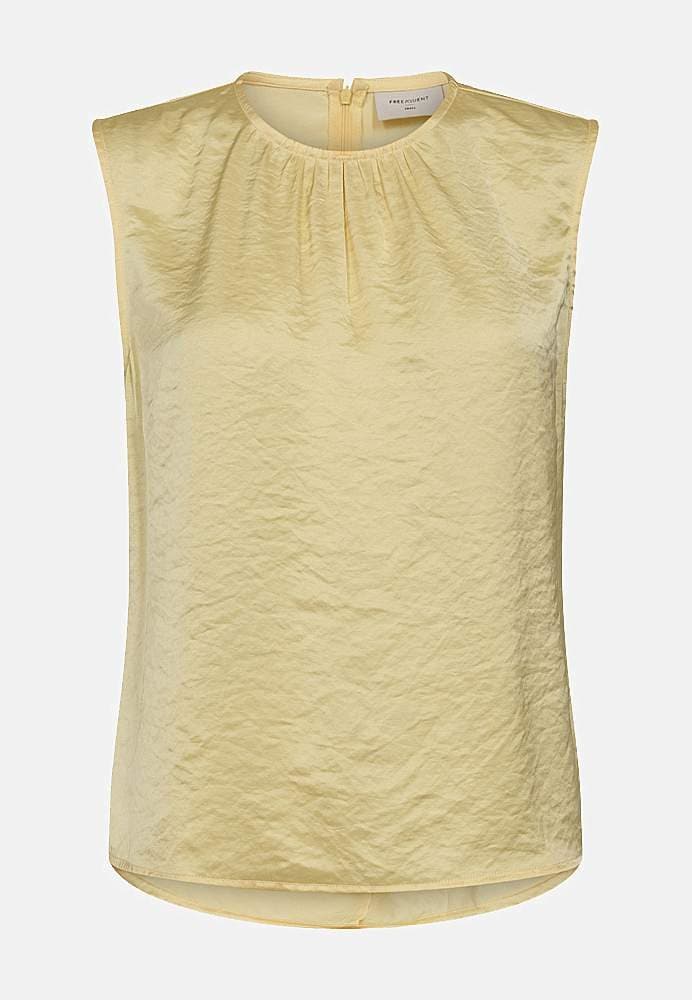 Ærmeløs satin-top