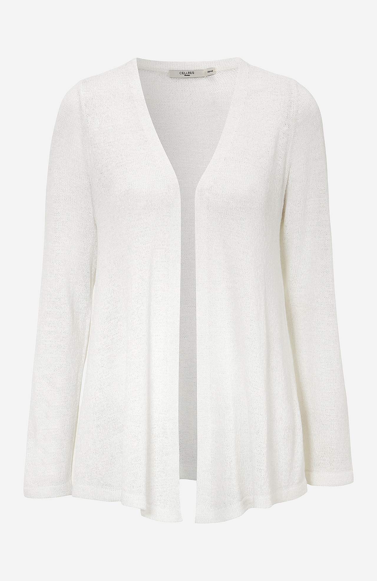 Strikket cardigan med åben front Marika