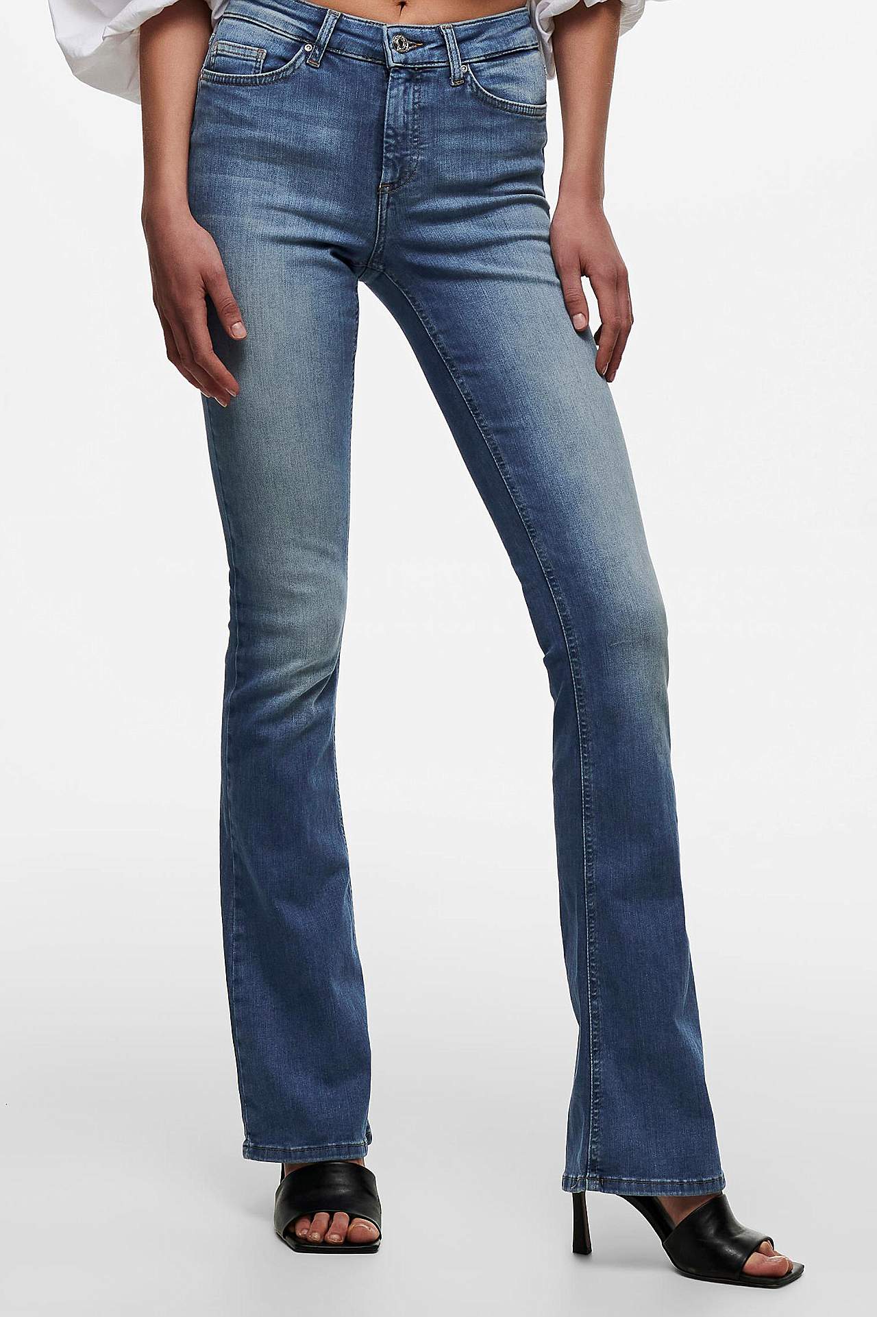 ingen Tropisk pendul Komfortable jeans med superstræk Skinny flare blush