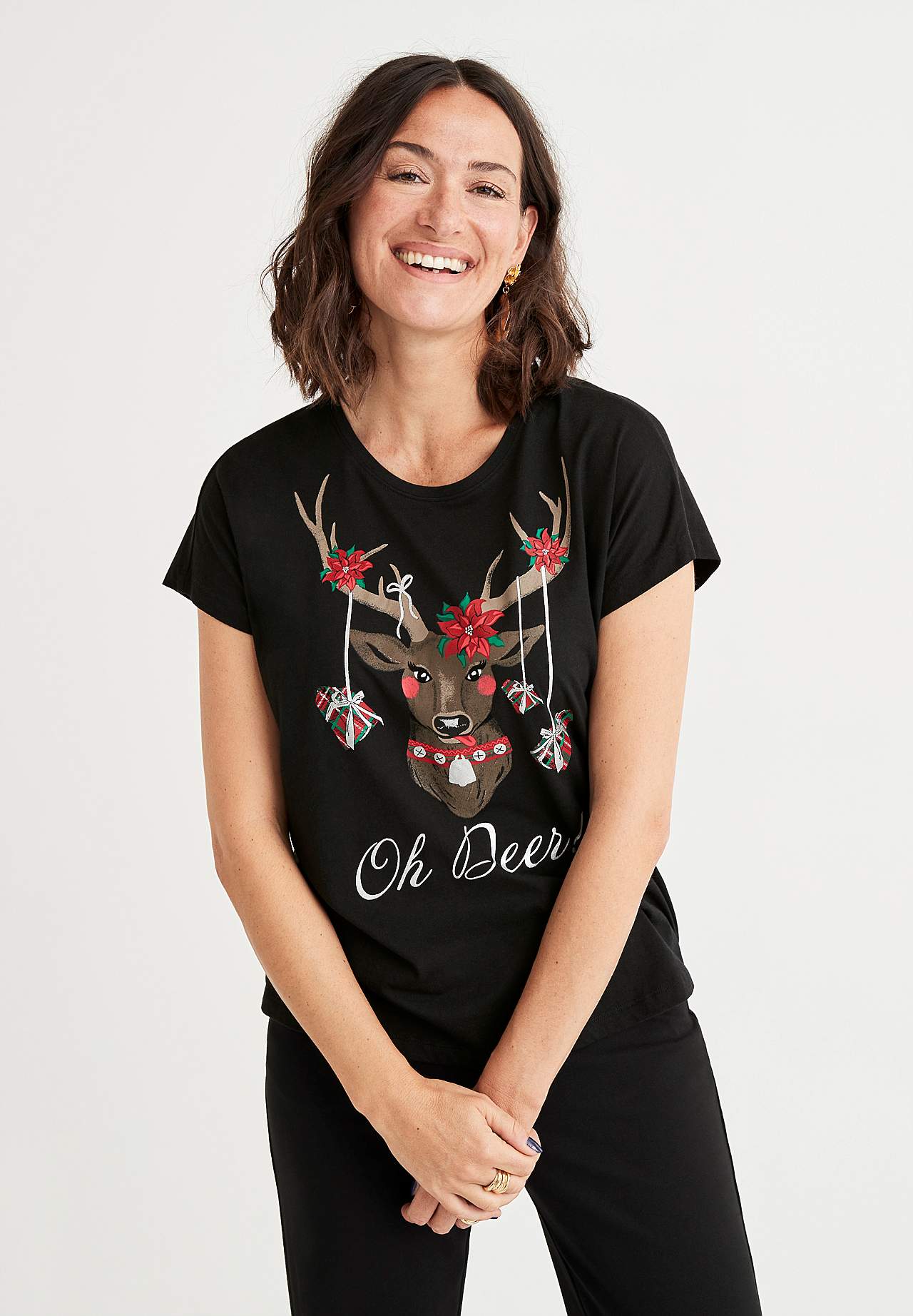 trekant forhold bluse T-shirt med julemotiv Jill