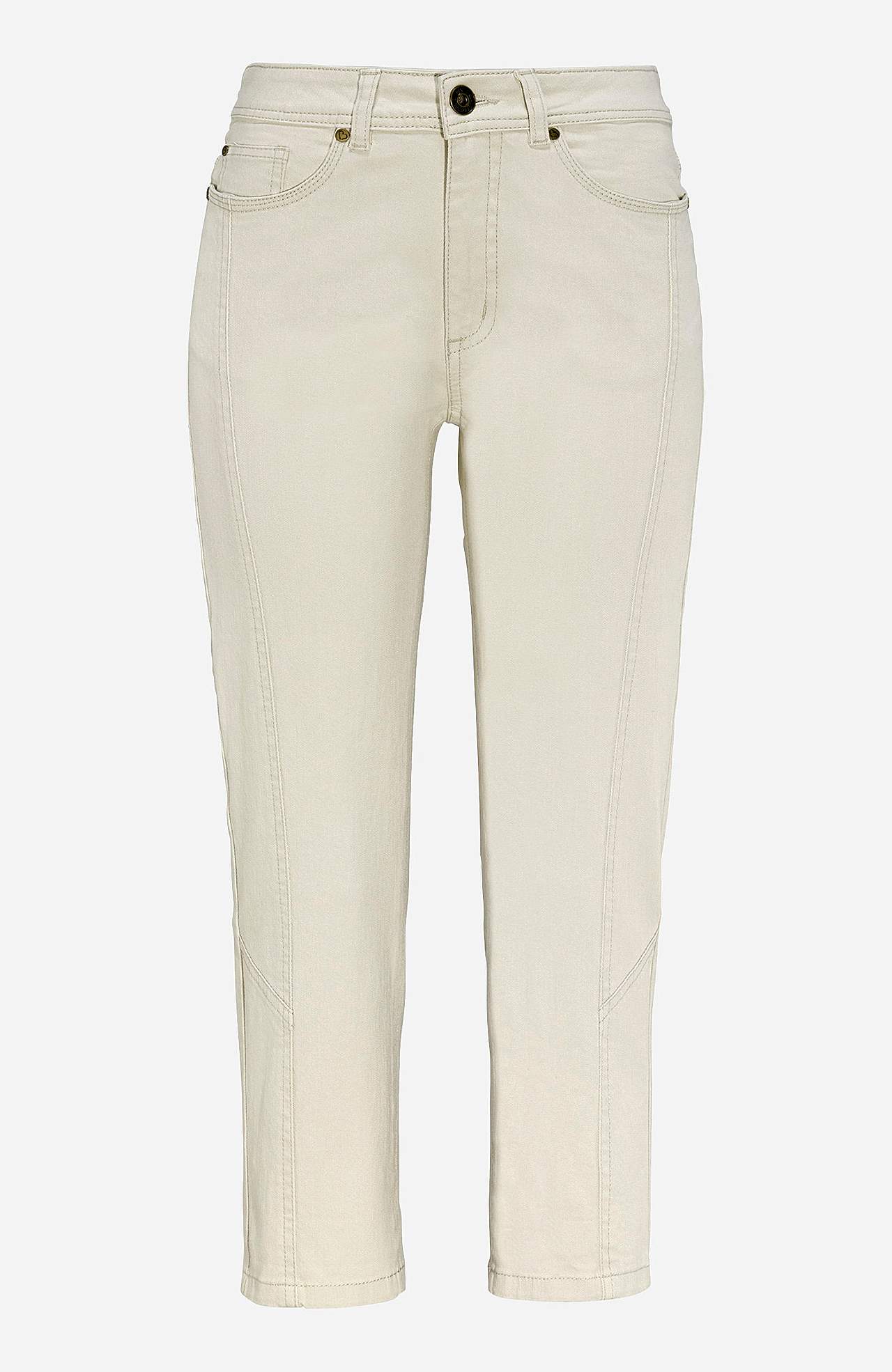Crop jeans med design med fem lommer Mia