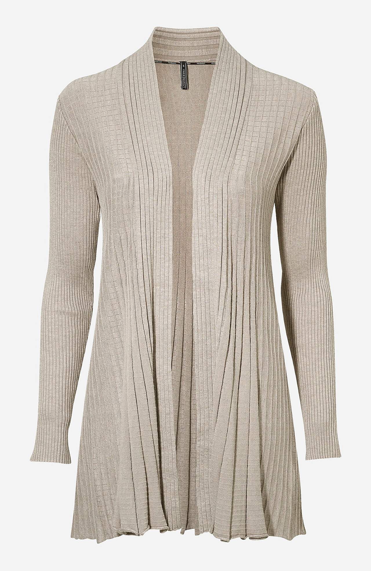 Lang, ribbet cardigan FQ-Claudisse