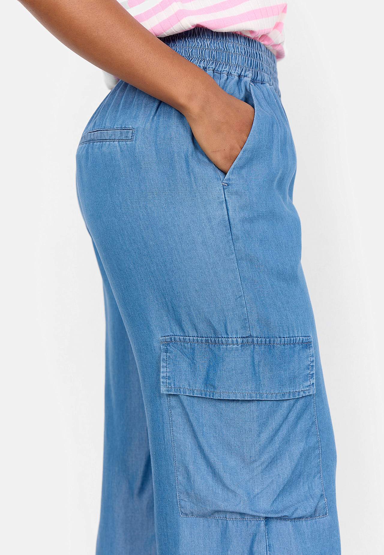 Bløde, brede bukser i lyocell