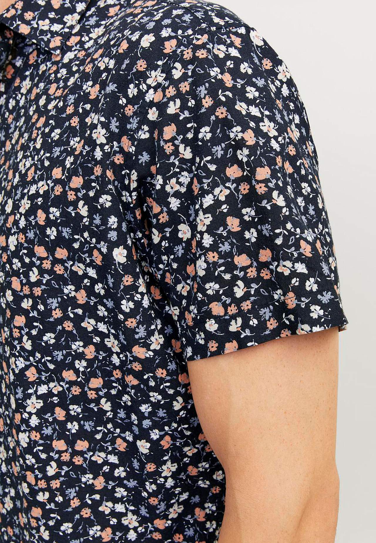 Mønstret skjorte i bomuld- og linnedblanding Summer Print