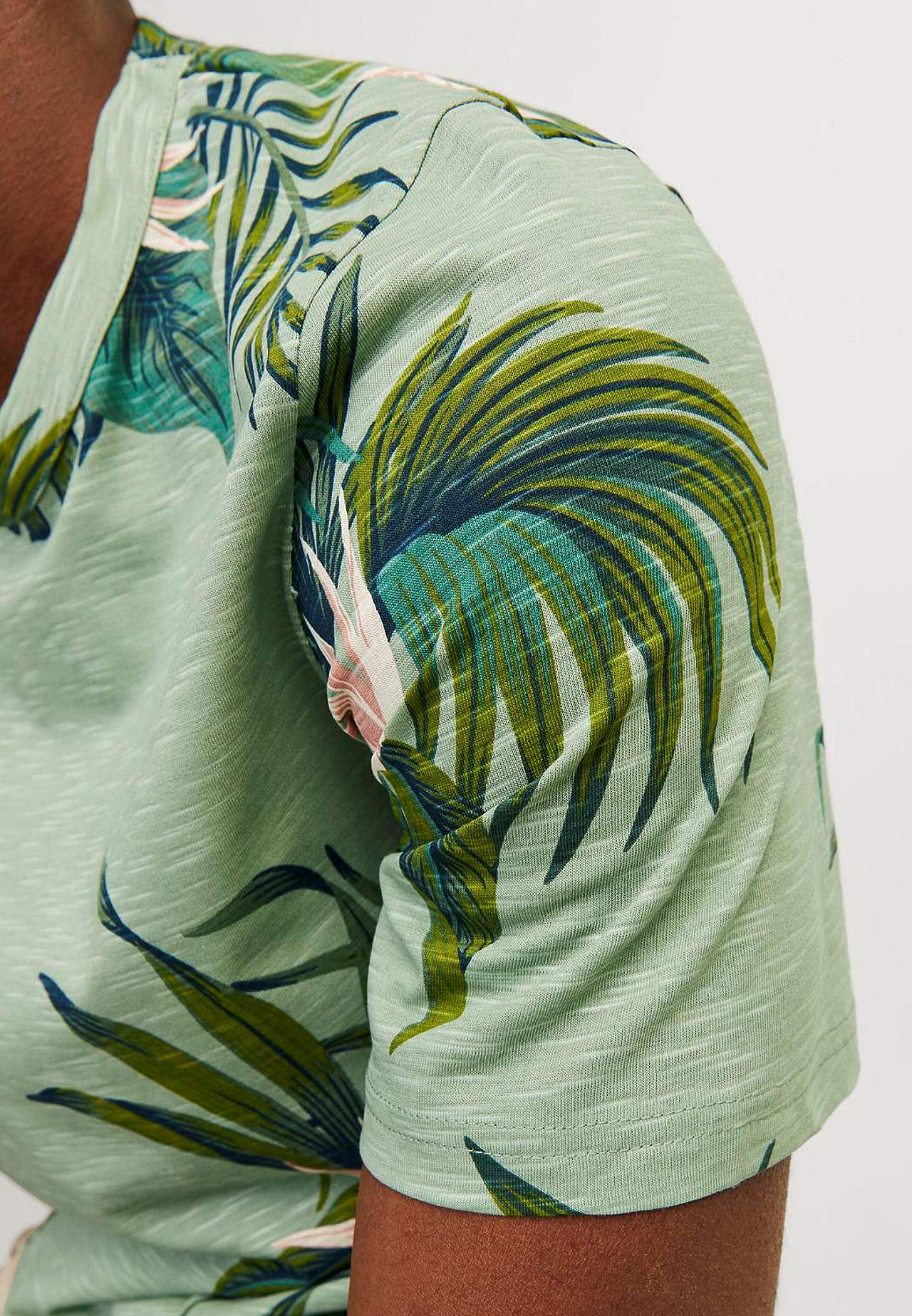 Bladmønstret t-shirt La Palma