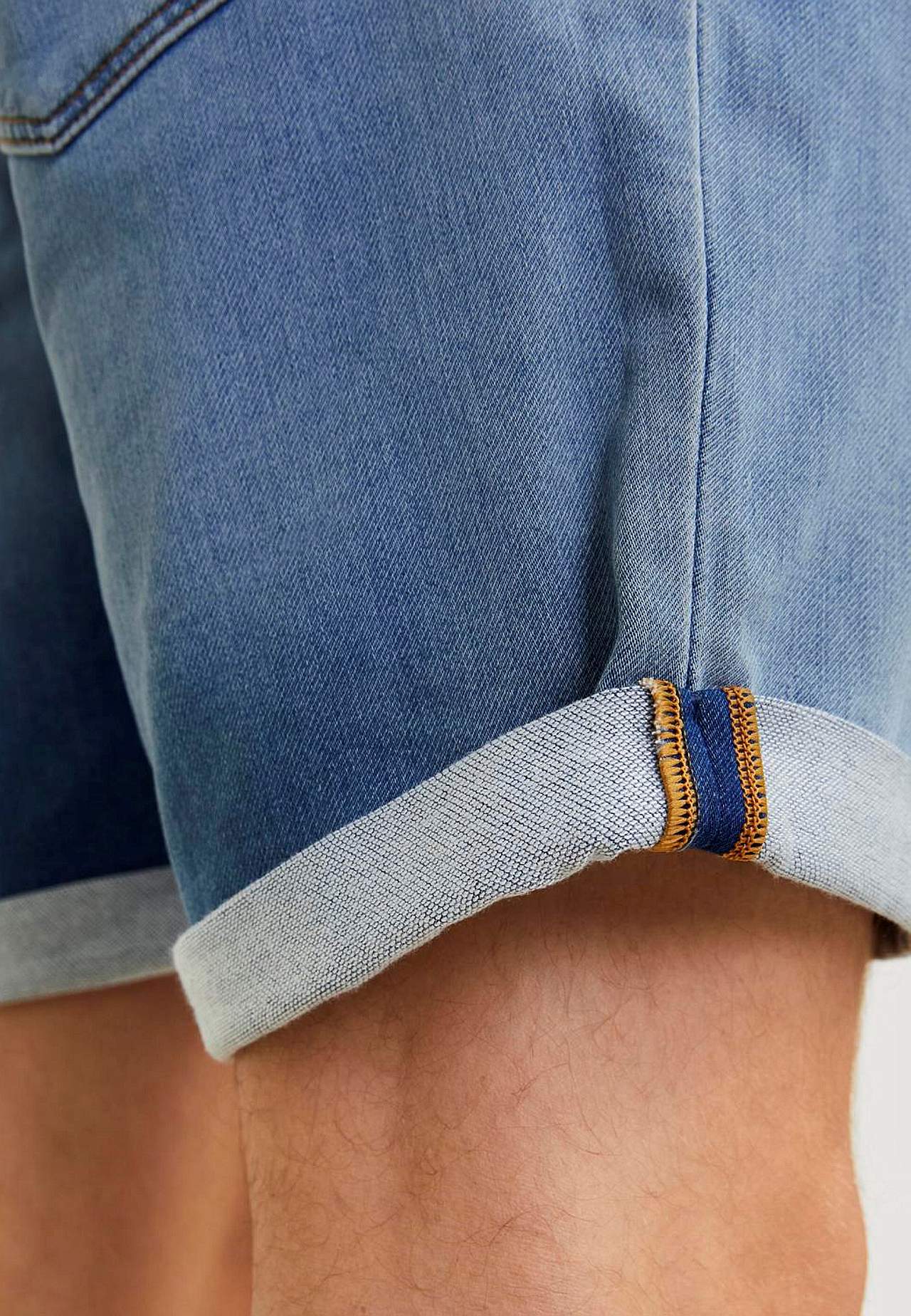 Denimshorts med foldet kant Rick  381