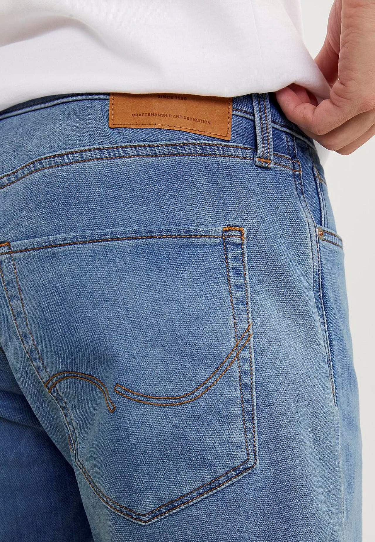 Denimshorts med foldet kant Rick  381
