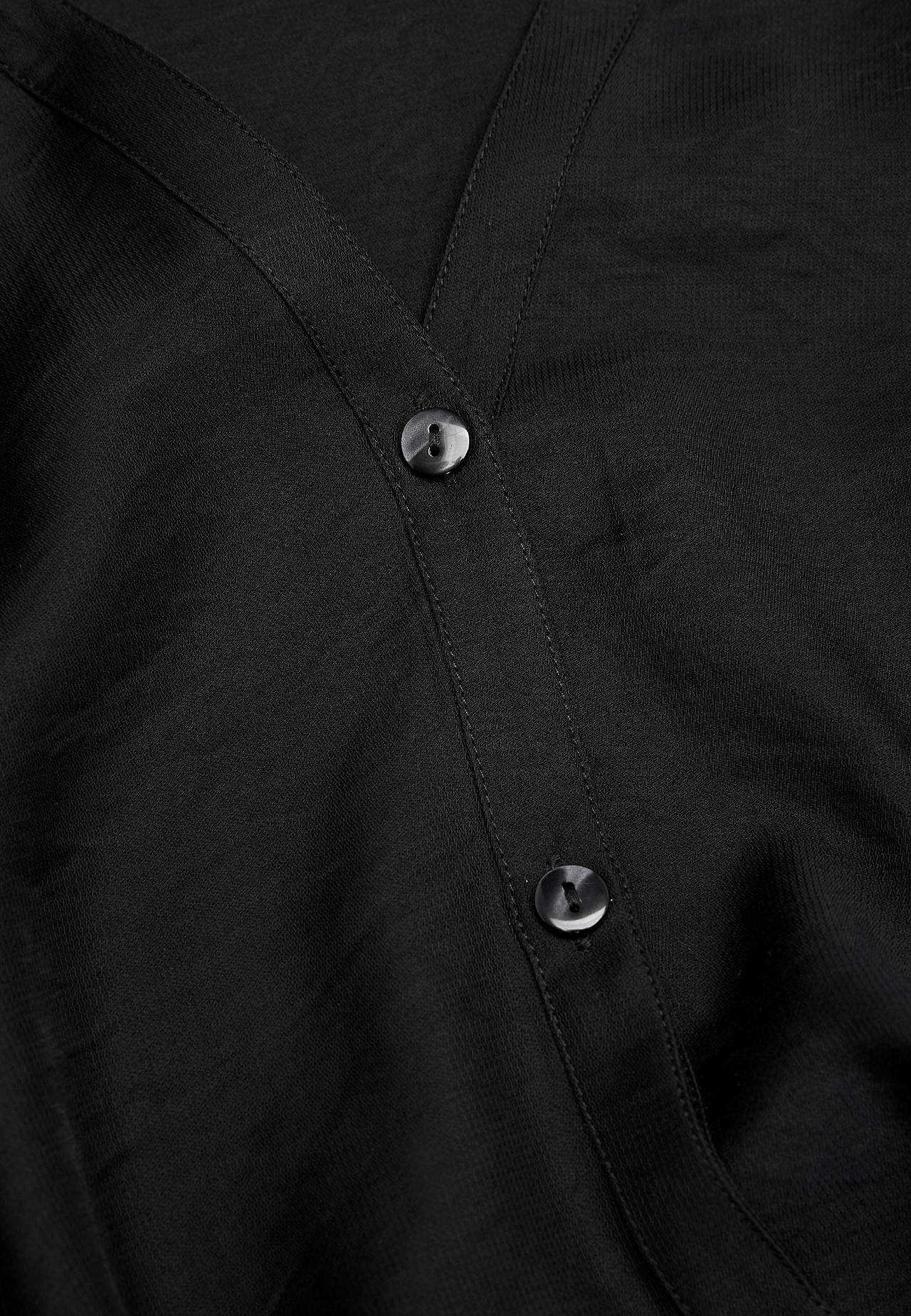 Vævet bluse med knapper