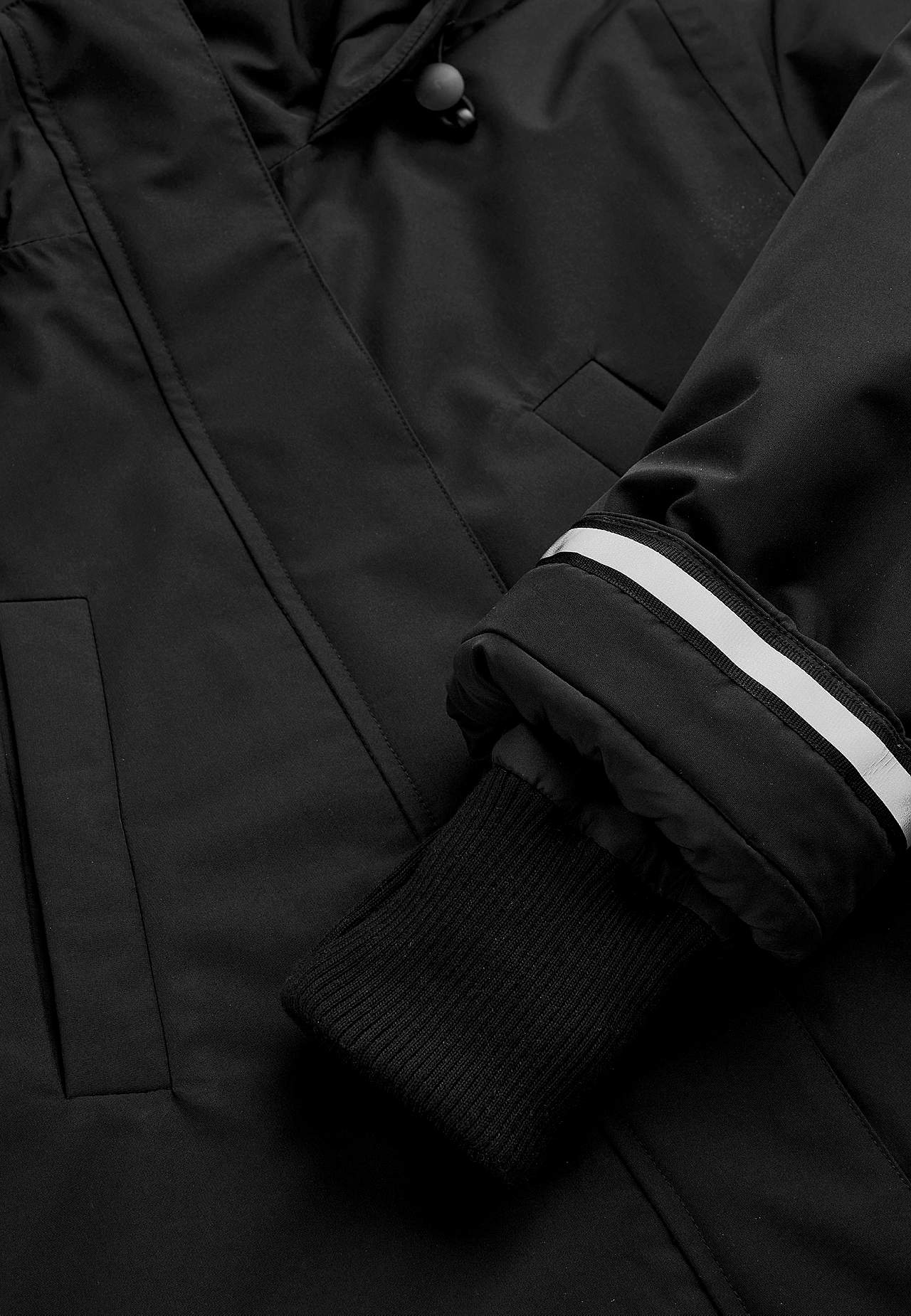 Funktionel, varmt foret, lang parka