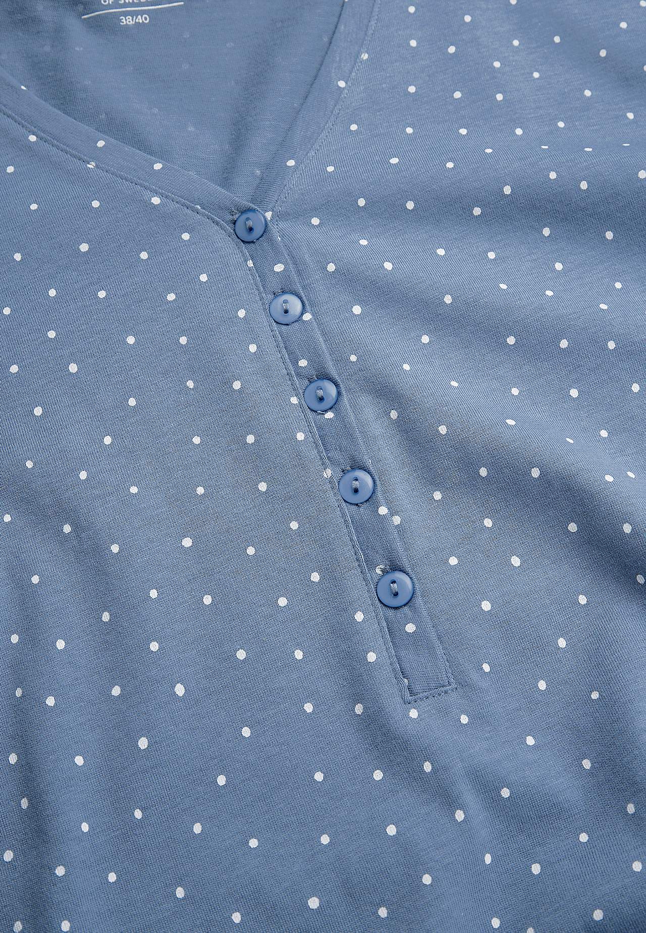 Kort natkjole med knapper