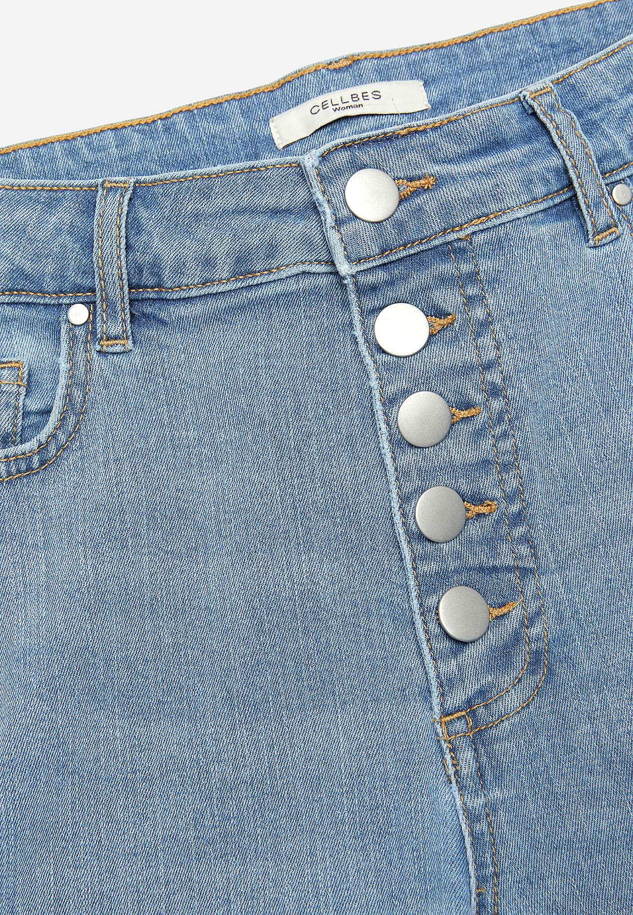Stretchjeans med høj talje