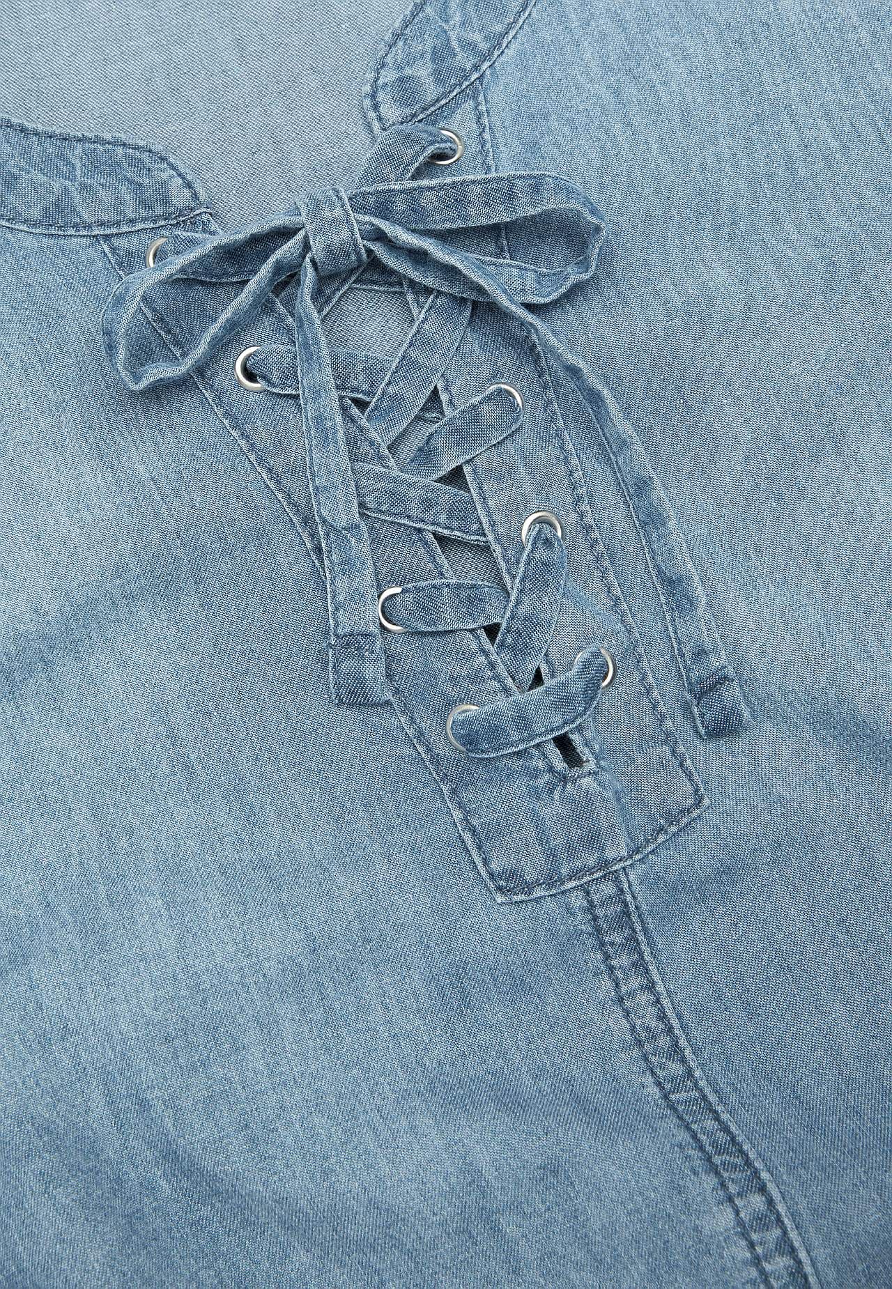 Denimtunika med snøring