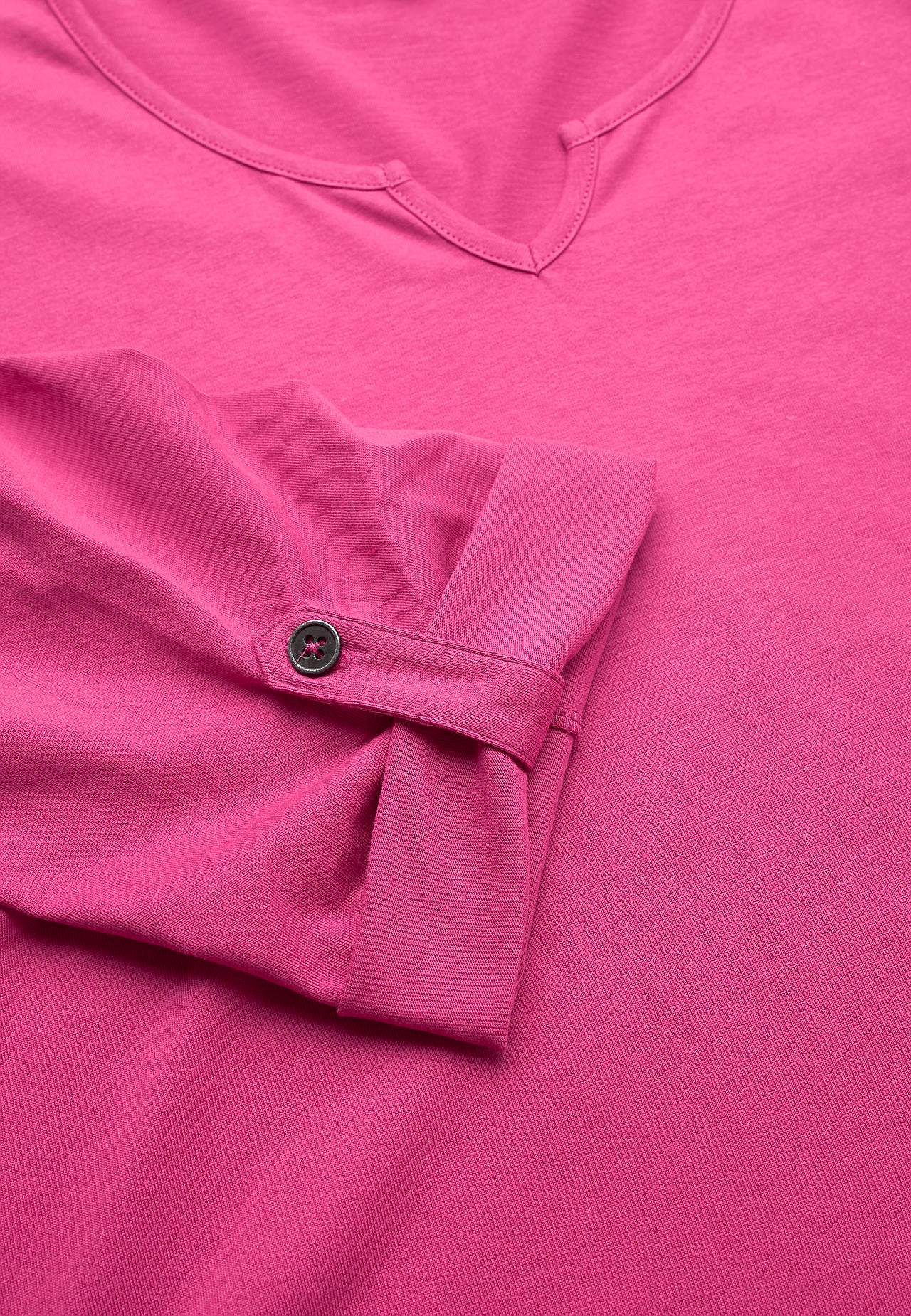 Jerseytop med 3/4 lange ærmer