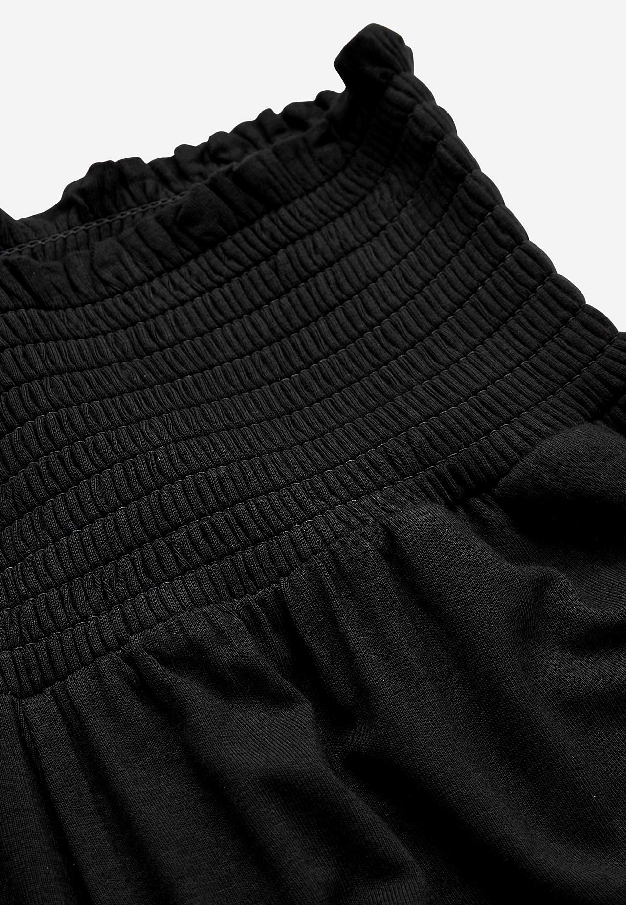 Bløde jerseybukser med smocket elastisk talje Liv