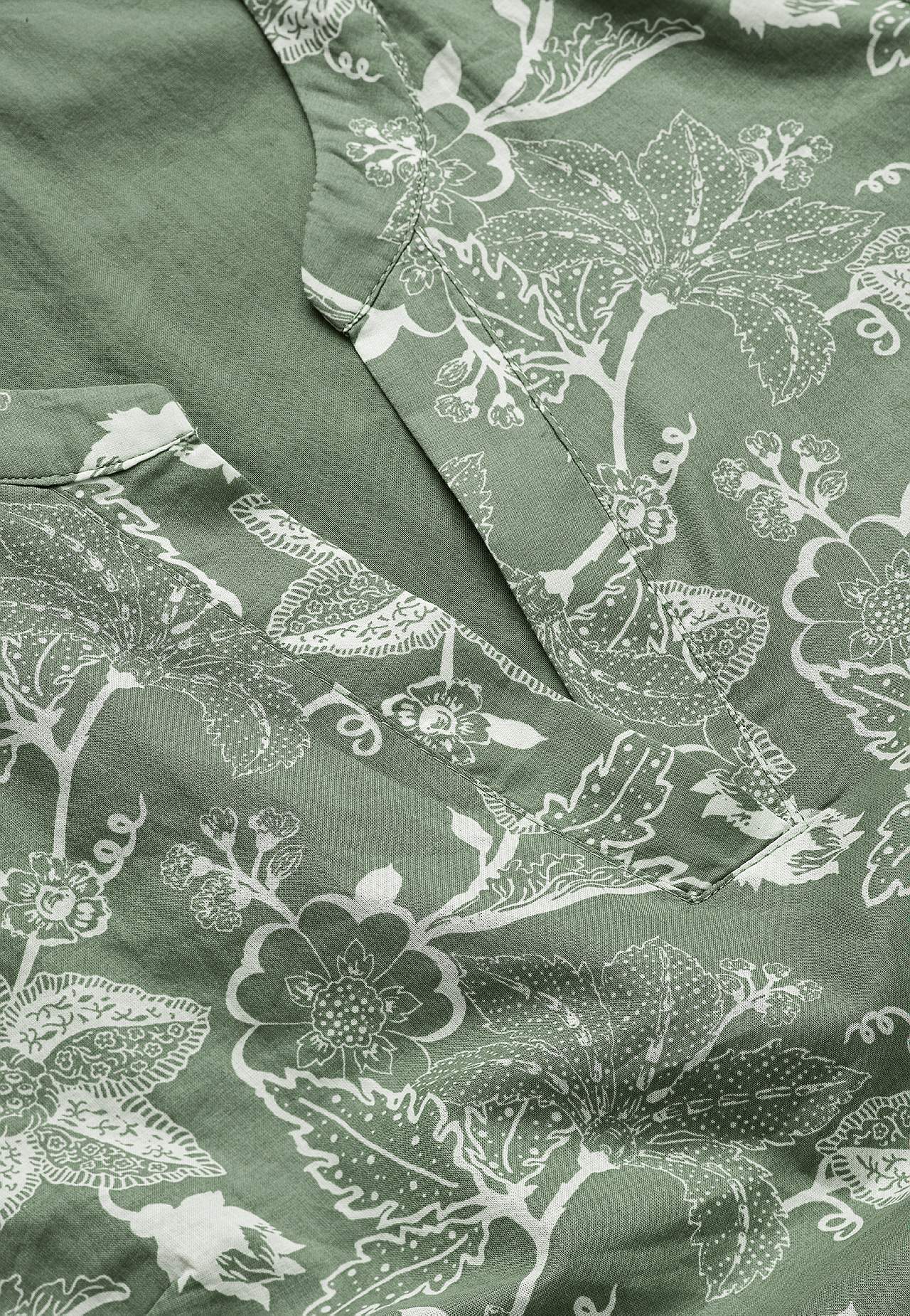 Bomuldskjole med volant