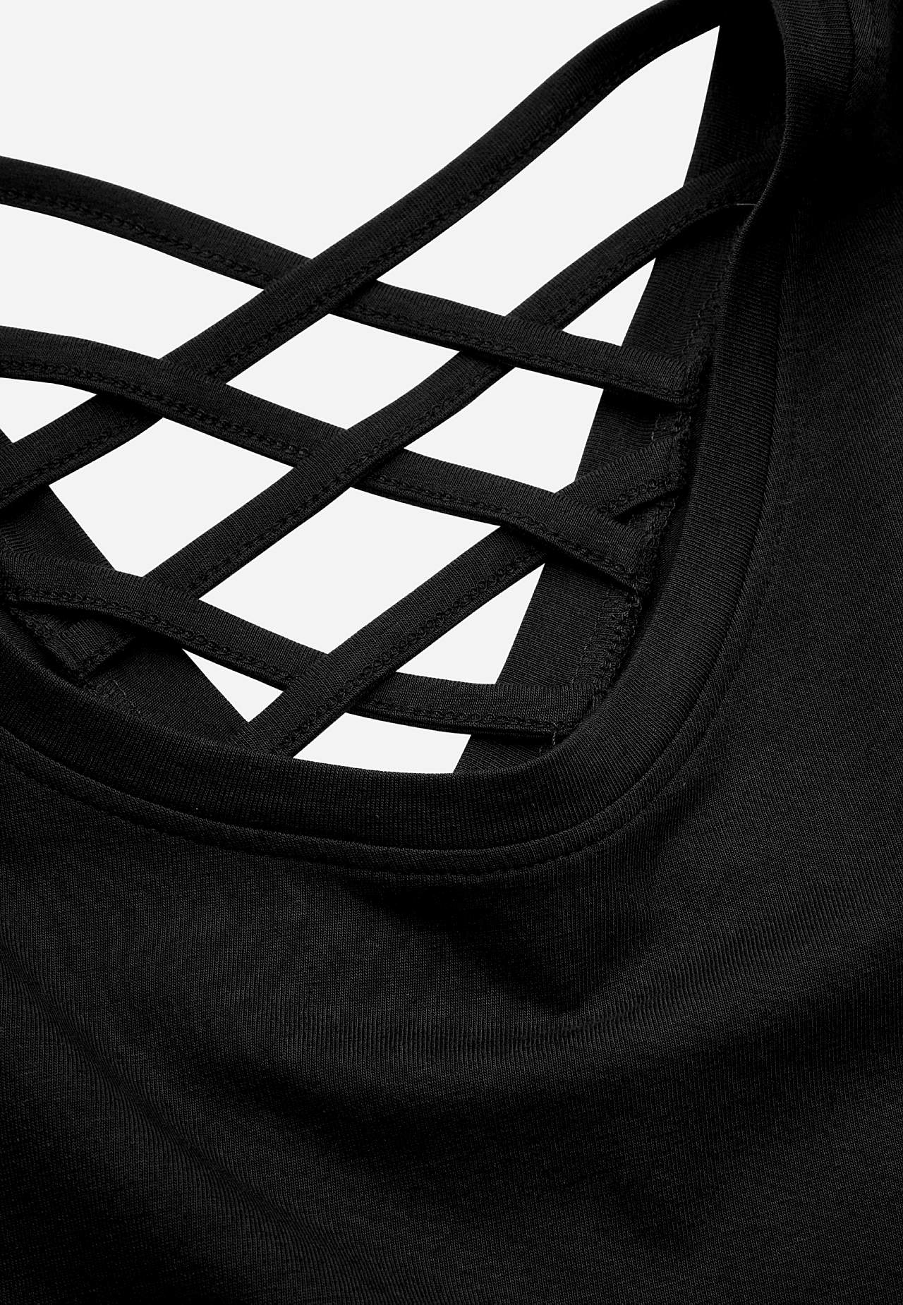 Jerseytop med flettet rygdetalje