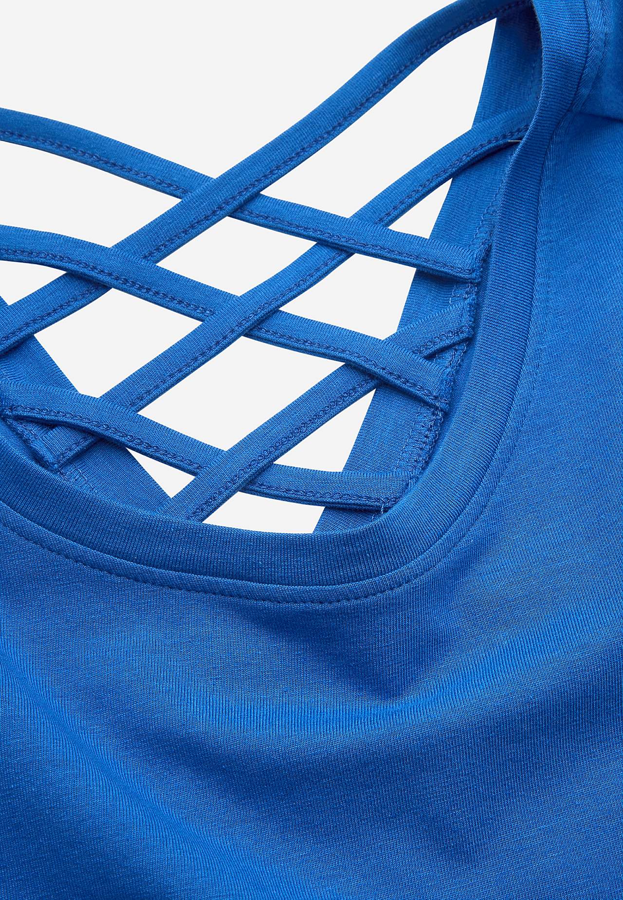 Jerseytop med flettet rygdetalje