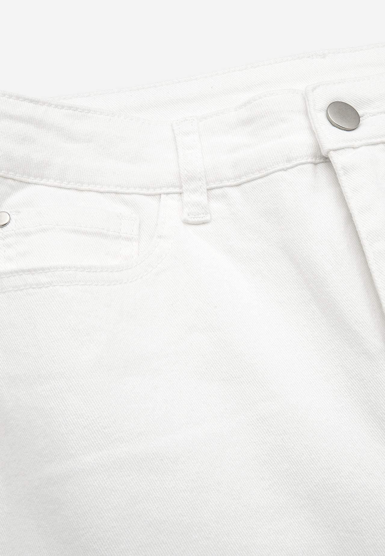 Crop jeans med design med fem lommer