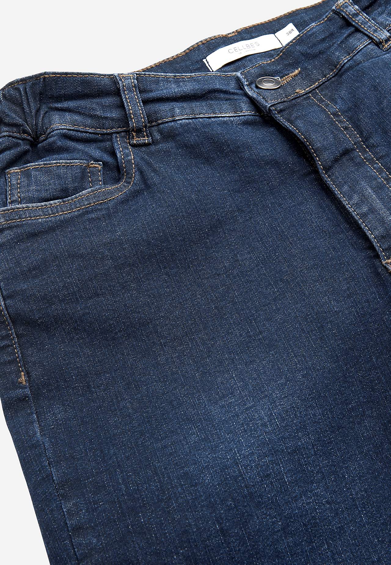 Jeans med elastik i siderne