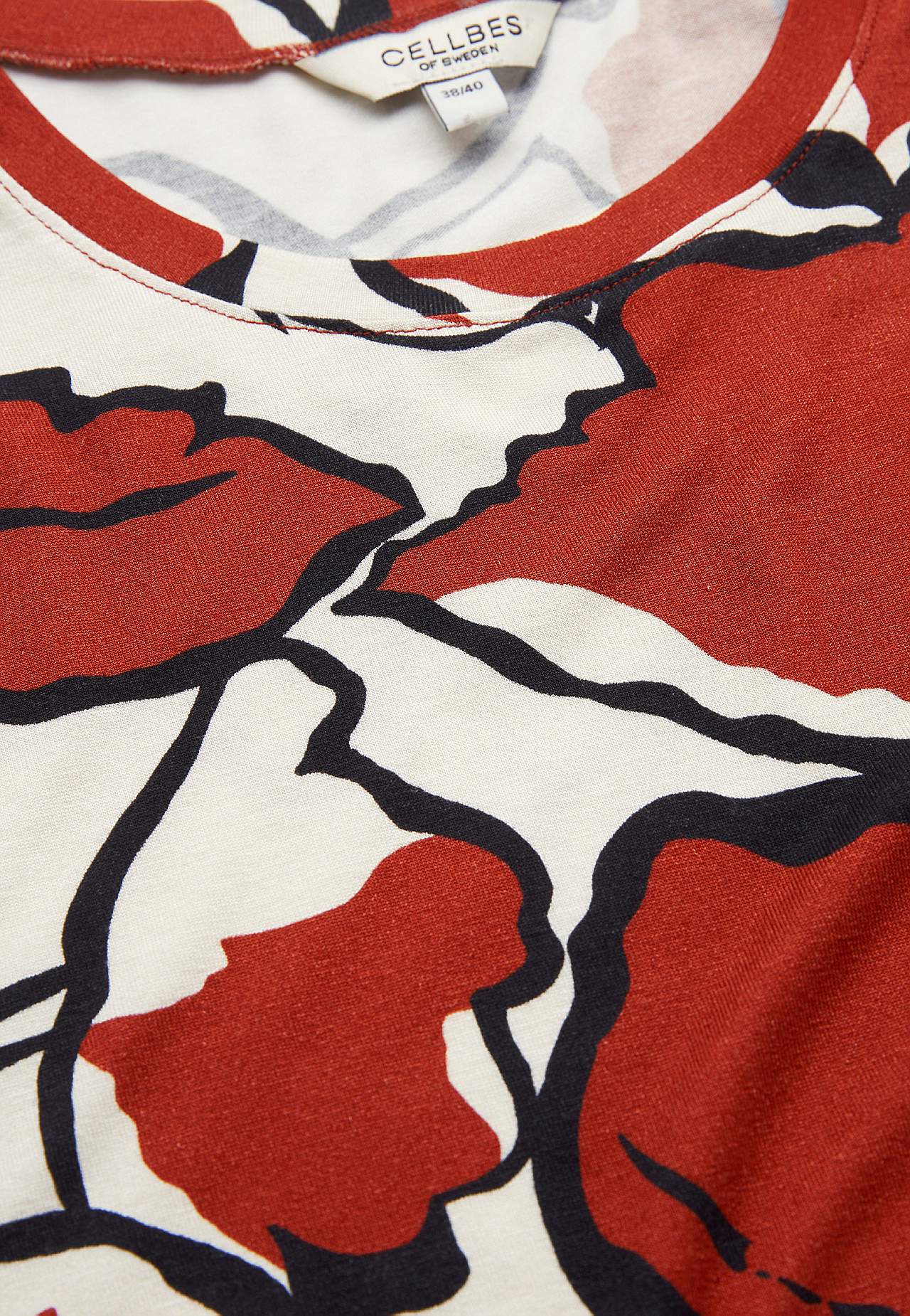 Jerseytop med rund hals