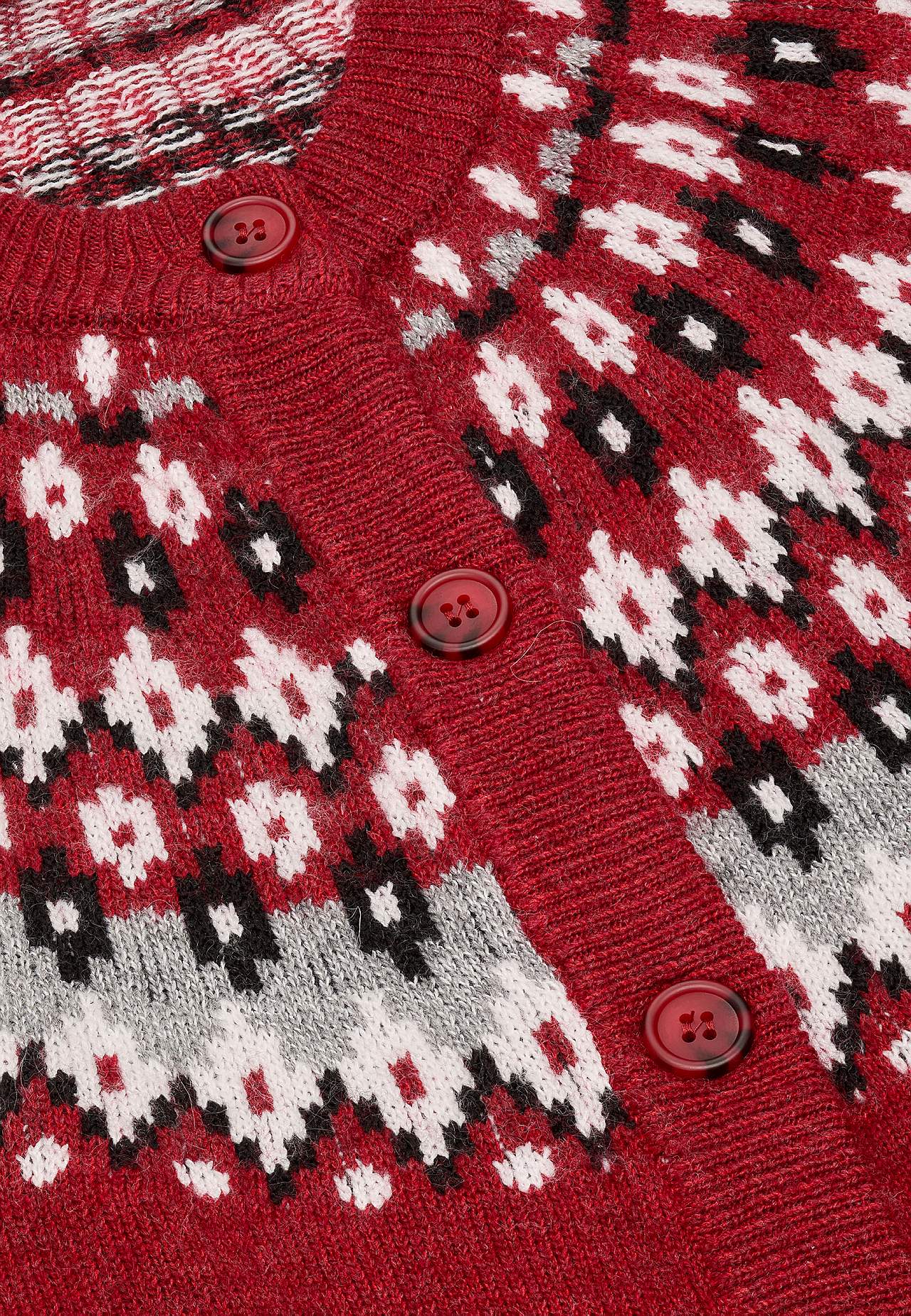Jacquardmønstret cardigan