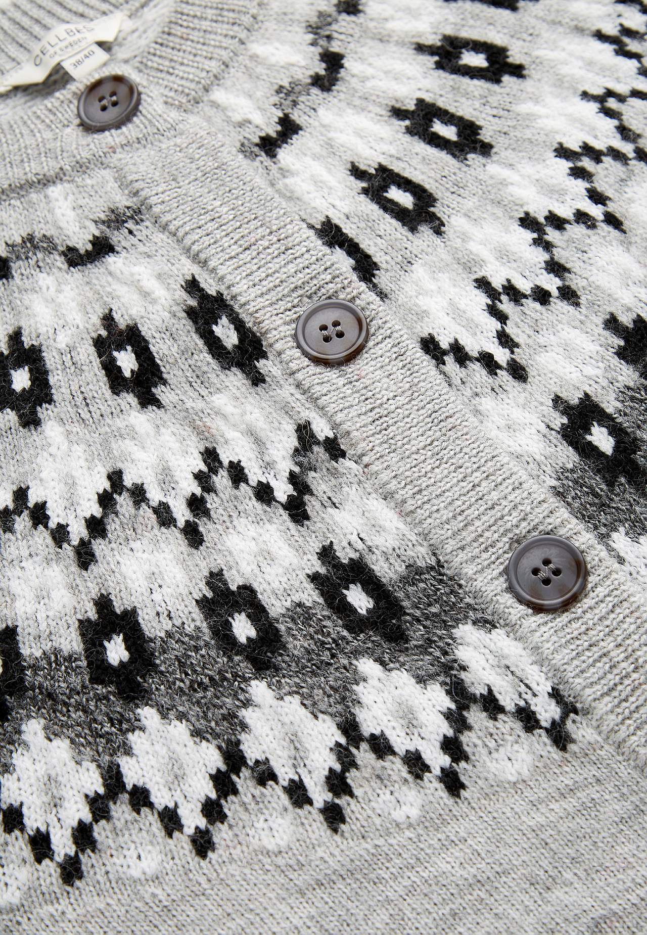 Jacquardmønstret cardigan
