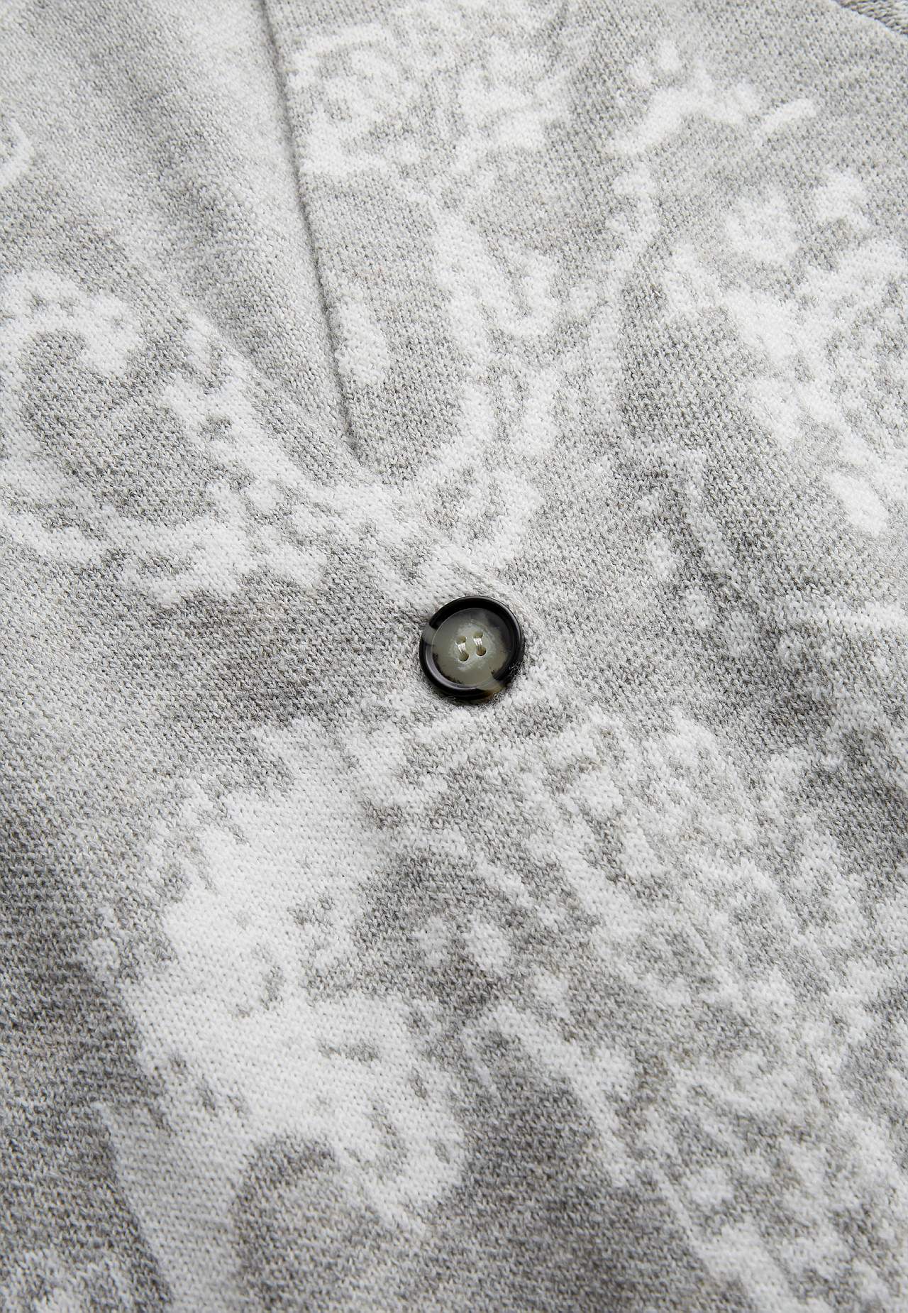 Jacquard-strikket cardigan