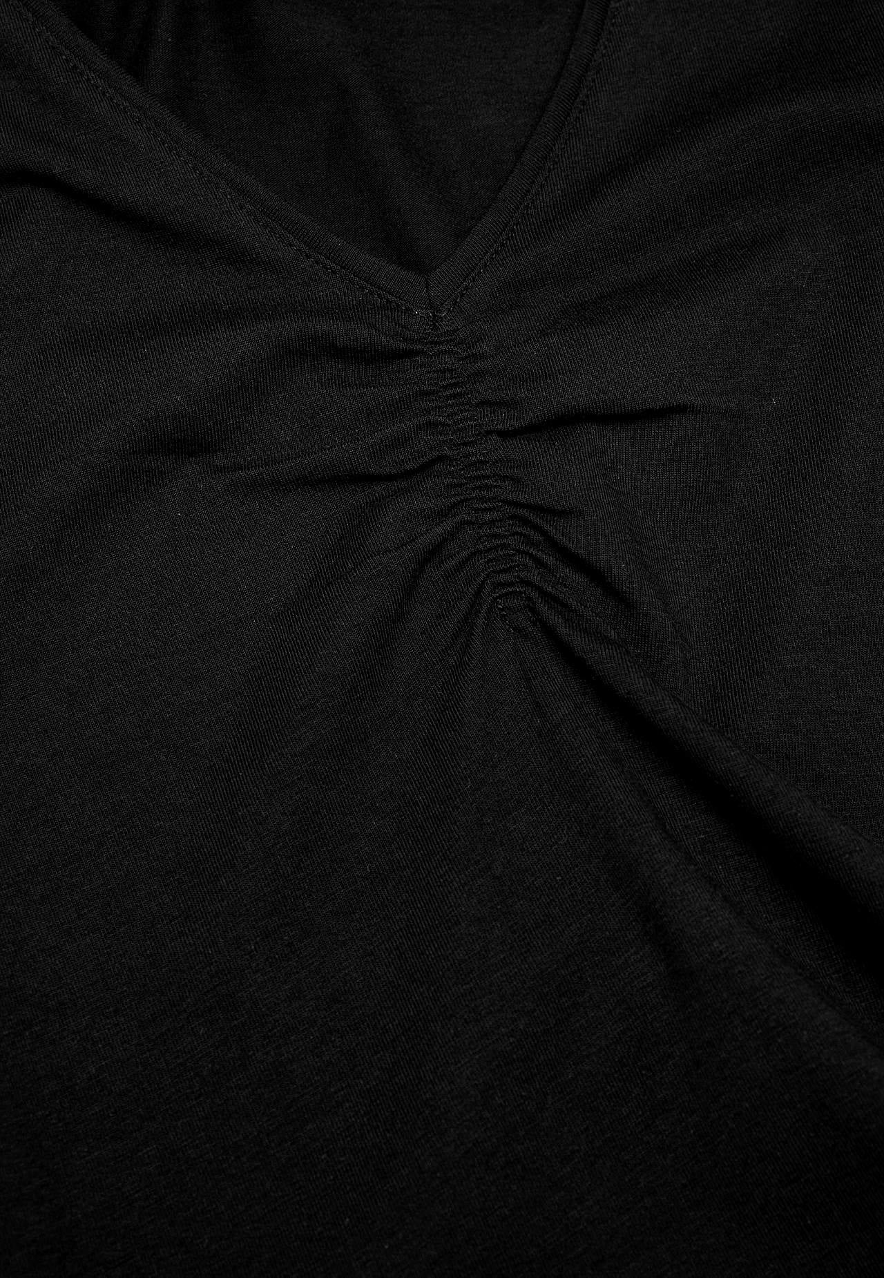 Jerseytop med rynkedetalje
