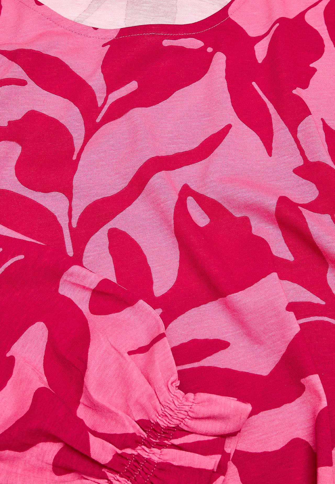 Jerseytop med smockdetalje